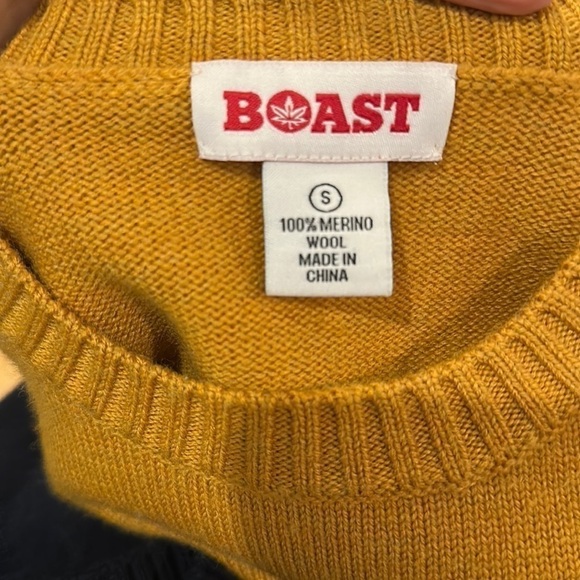 Boast Bar Stripe 100% Merino Wool Sweater, S NWOT - Picture 6 of 6